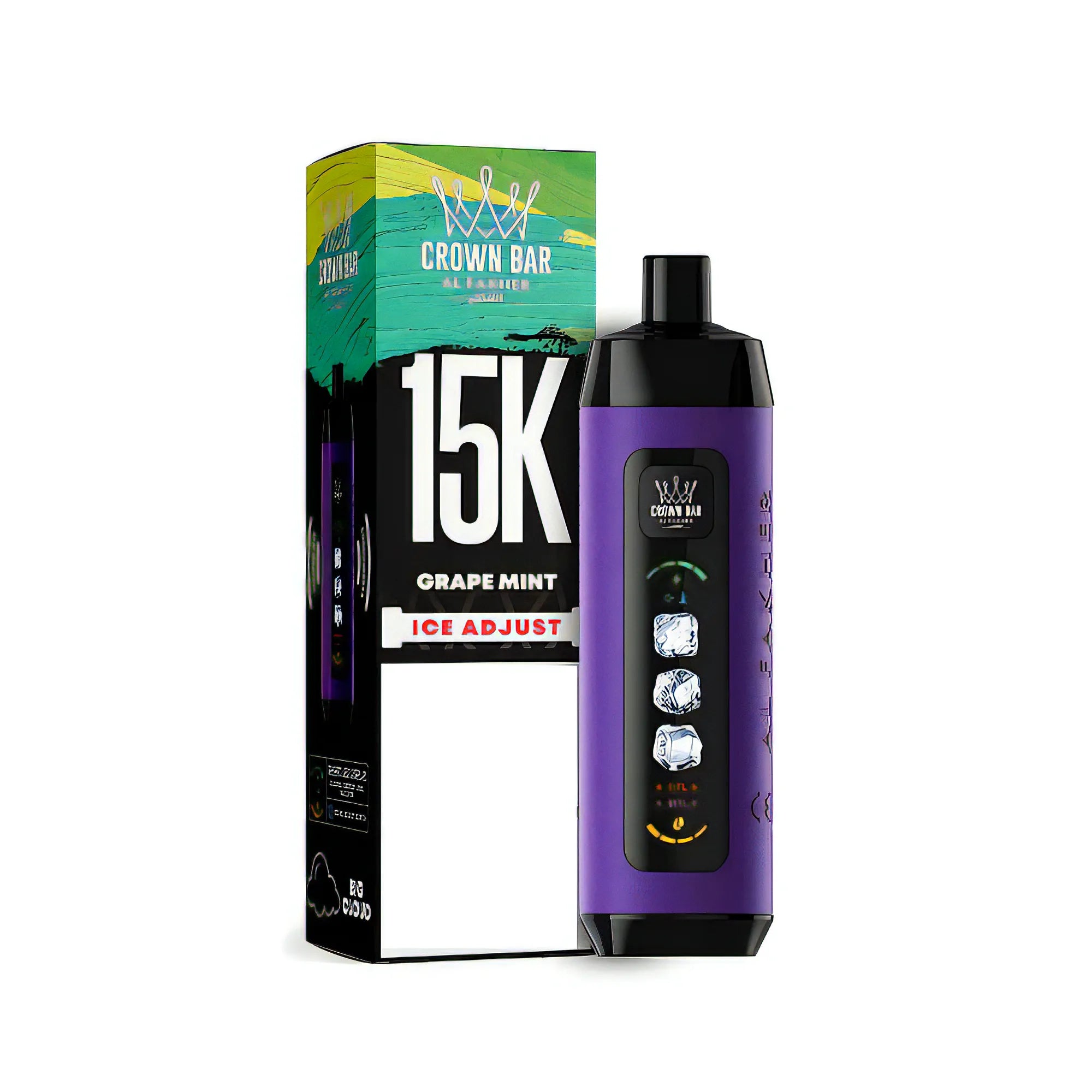 Al Fakher Crown Bar | Ice Adjust 15K | Grape Mint